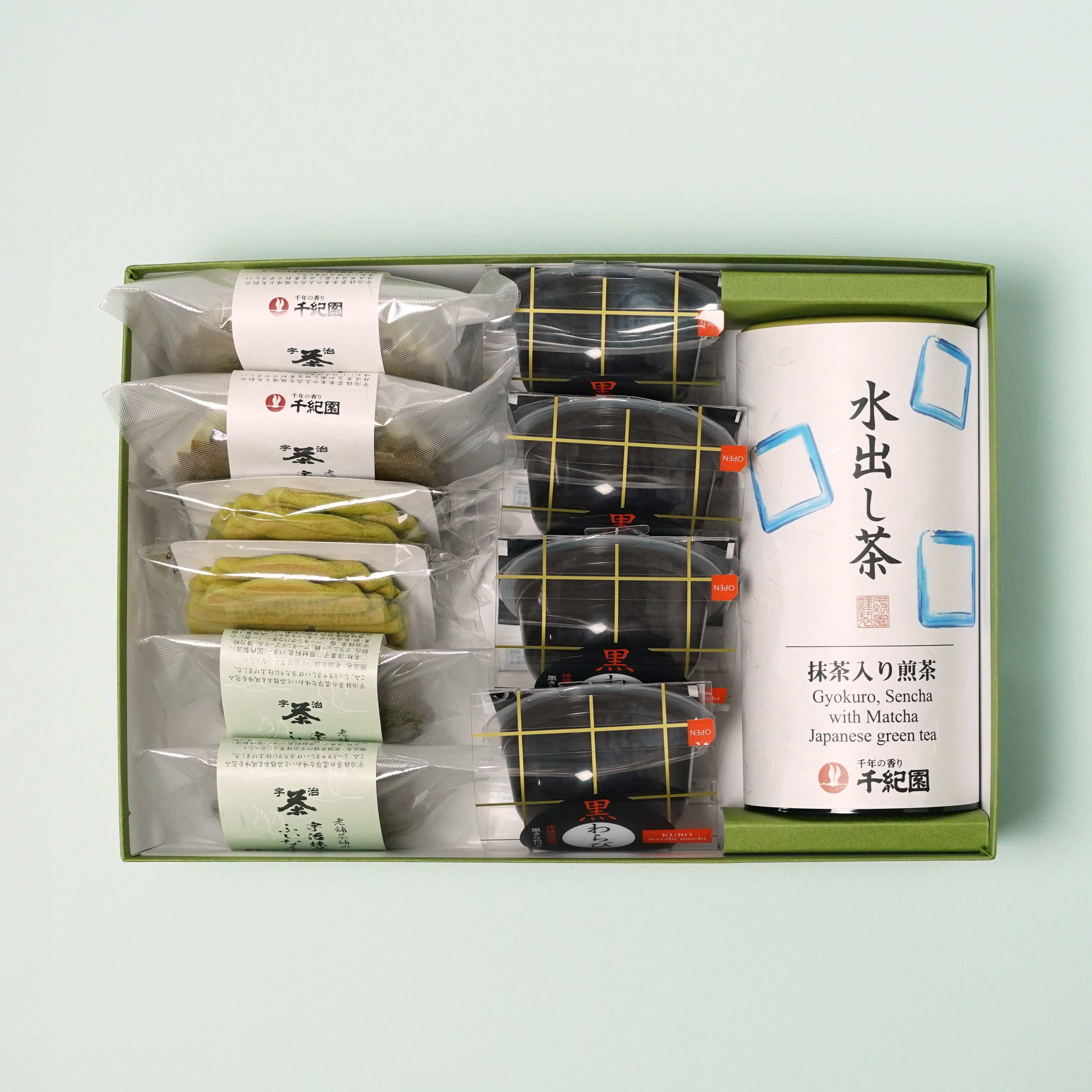 千紀園（せんきえん）の【季節限定】水出し煎茶と涼菓 宇治抹茶焼き菓子詰合せ