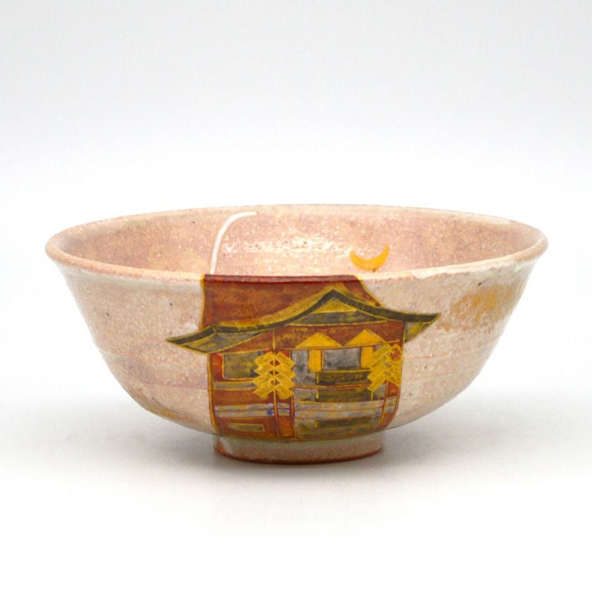 茶碗　祇園祭　中村　源水　作 茶道具 平茶碗（ひらちゃわん） 平茶碗 灰釉 祇園祭 中村 良二 | 千年