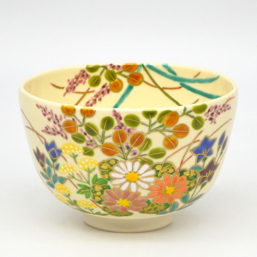 茶道具 抹茶茶碗（まっちゃちゃわん） 茶碗 仁清 秋草 伊坂 清香 抹茶茶碗は茶の湯文化である表千家・裏千家の茶道具や抹茶を専門に扱う千紀園（せんきえん）が通販で販売しています。茶会また初心者向けのお稽古用にご利用いただける抹茶碗です。贈り物・ギフトにも人気です。