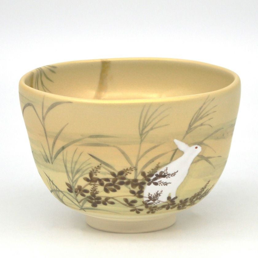 茶碗　御本　波うさぎ　耕寅窯　抹茶茶碗　抹茶碗　茶道具　抹茶 茶道具 抹茶茶碗（まっちゃちゃわん） 茶碗 御本 月うさぎ 山岡 善高