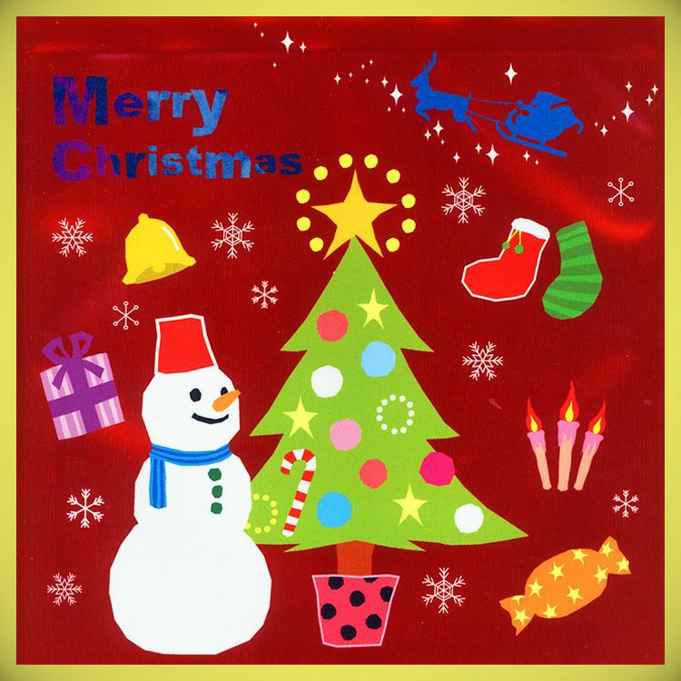 メリークリスマス メッセージ付き緑茶ティーバッグ 4g×2包 | 千年の