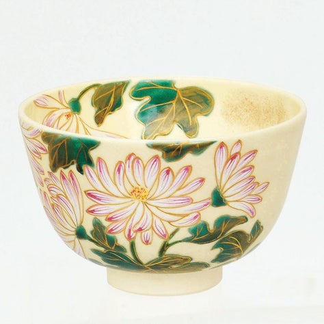 茶道具 抹茶茶碗（まっちゃちゃわん） 茶碗 色絵 菊 加藤 永山 | 千年 