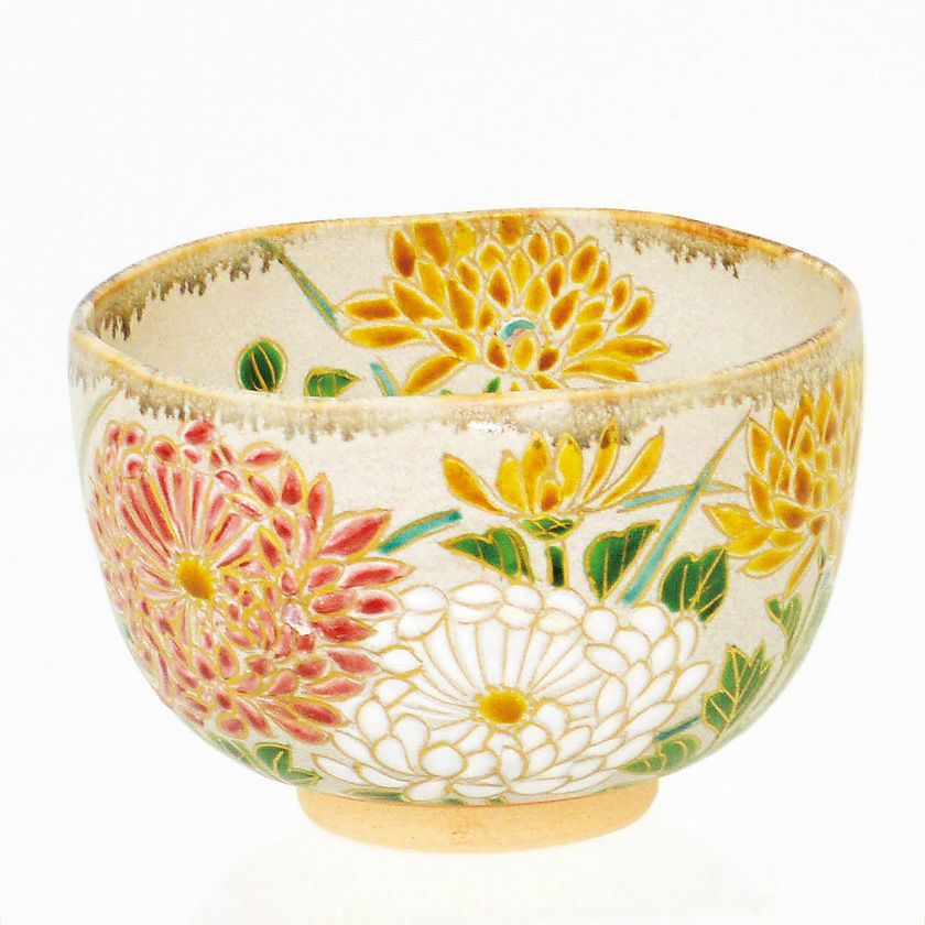 茶道具 抹茶茶碗（まっちゃちゃわん） 茶碗 乾山 菊華 森下 秋彩 抹茶茶碗は茶の湯文化である表千家・裏千家の茶道具や抹茶を専門に扱う千紀園（せんきえん）が通販で販売しています。茶会また初心者向けのお稽古用にご利用いただける抹茶碗です。贈り物・ギフトにも人気です。