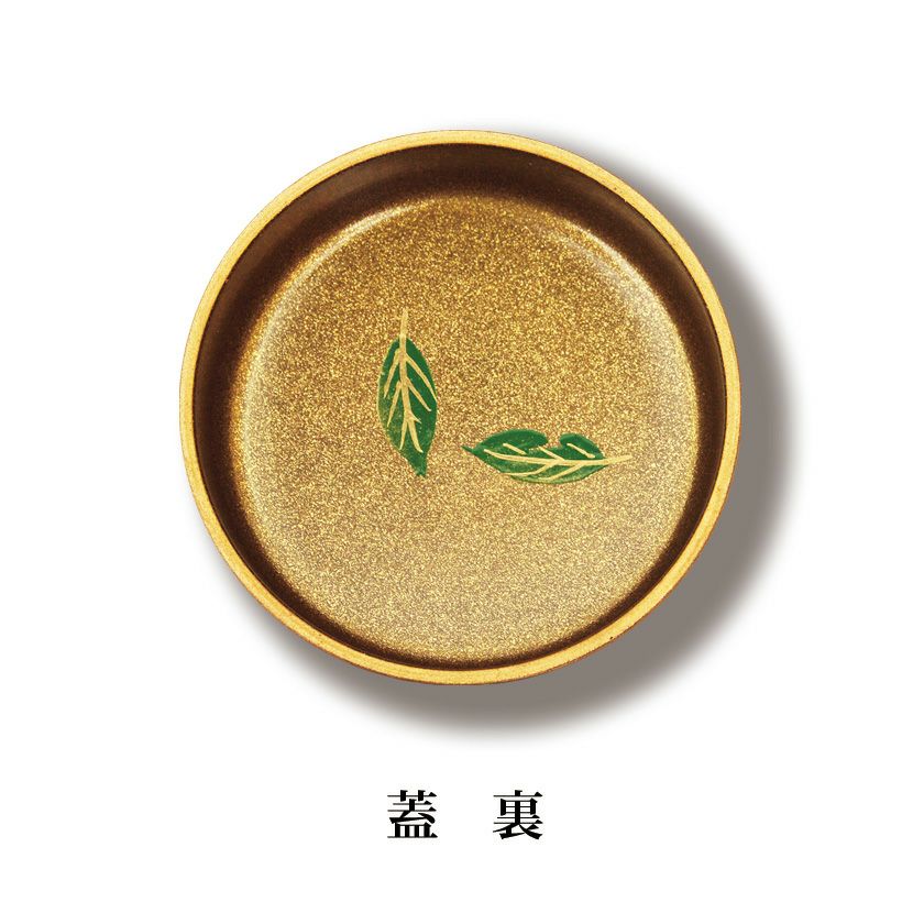 鉄瓶　翔寿堂　茶道具 柿模様 丸型 茶道具 薄茶器（うすちゃき） 溜塗中棗 柿蒔絵（内梨子地） 【樹脂製