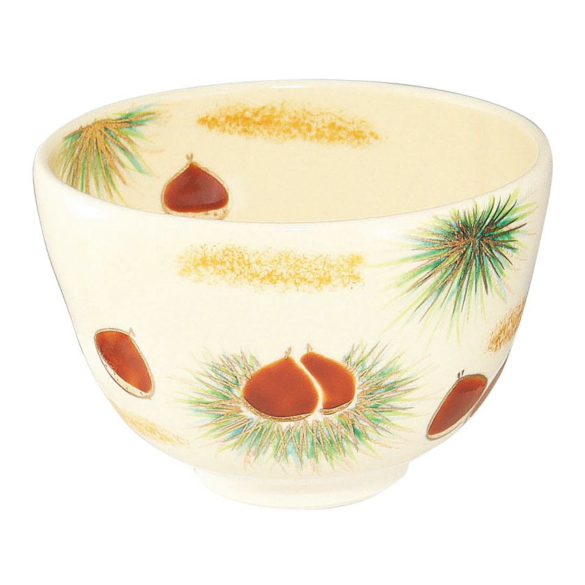 茶道具 抹茶茶碗（まっちゃちゃわん） 茶碗 色絵 栗 加藤 起楽 抹茶茶碗は茶の湯文化である表千家・裏千家の茶道具や抹茶を専門に扱う千紀園（せんきえん）が通販で販売しています。茶会また初心者向けのお稽古用にご利用いただける抹茶碗です。贈り物・ギフトにも人気です。