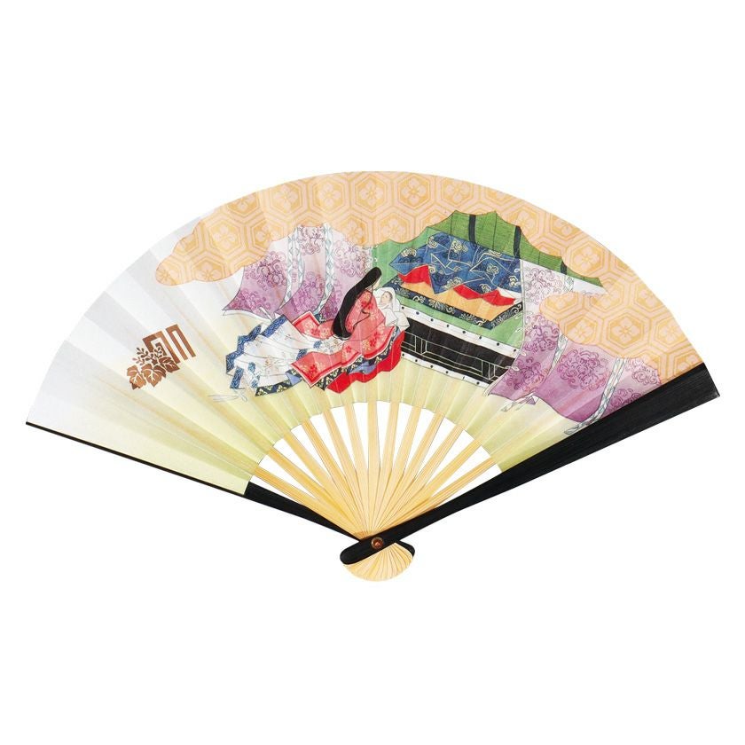 茶道具 扇子（せんす） 源氏物語 桐壺 5寸黒染 | 千年の香り 千紀園