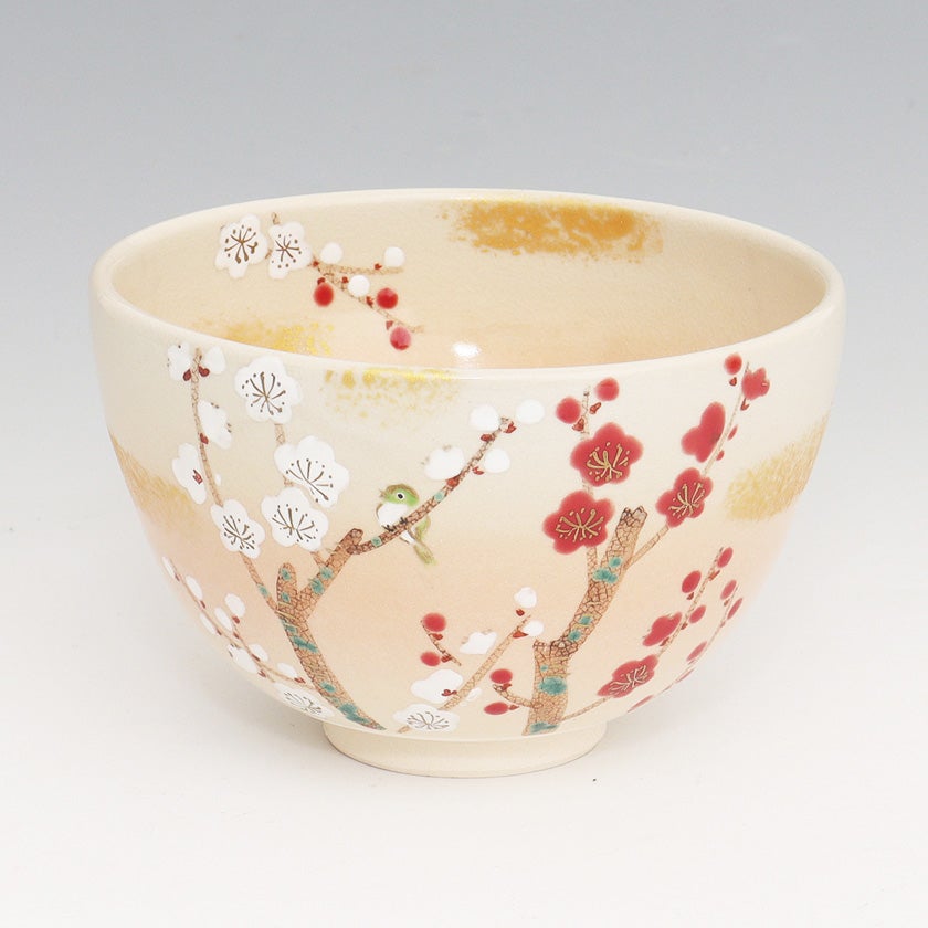 茶道具 抹茶茶碗（まっちゃちゃわん） 茶碗 色絵 紅白梅 加藤 起楽 抹茶茶碗は茶の湯文化である表千家・裏千家の茶道具や抹茶を専門に扱う千紀園（せんきえん）が通販で販売しています。茶会また初心者向けのお稽古用にご利用いただける抹茶碗です。贈り物・ギフトにも人気です。
