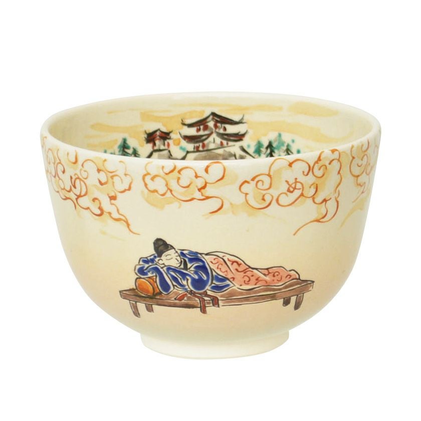 茶道具 抹茶茶碗（まっちゃちゃわん） 茶碗 色絵 邯鄲(かんたん)の夢 加藤 永山 歌会始 勅題 御題「夢」 抹茶茶碗は茶の湯文化である表千家・裏千家の茶道具や抹茶を専門に扱う千紀園（せんきえん）が通販で販売しています。茶会また初心者向けのお稽古用にご利用いただける抹茶碗です。贈り物・ギフトにも人気です。