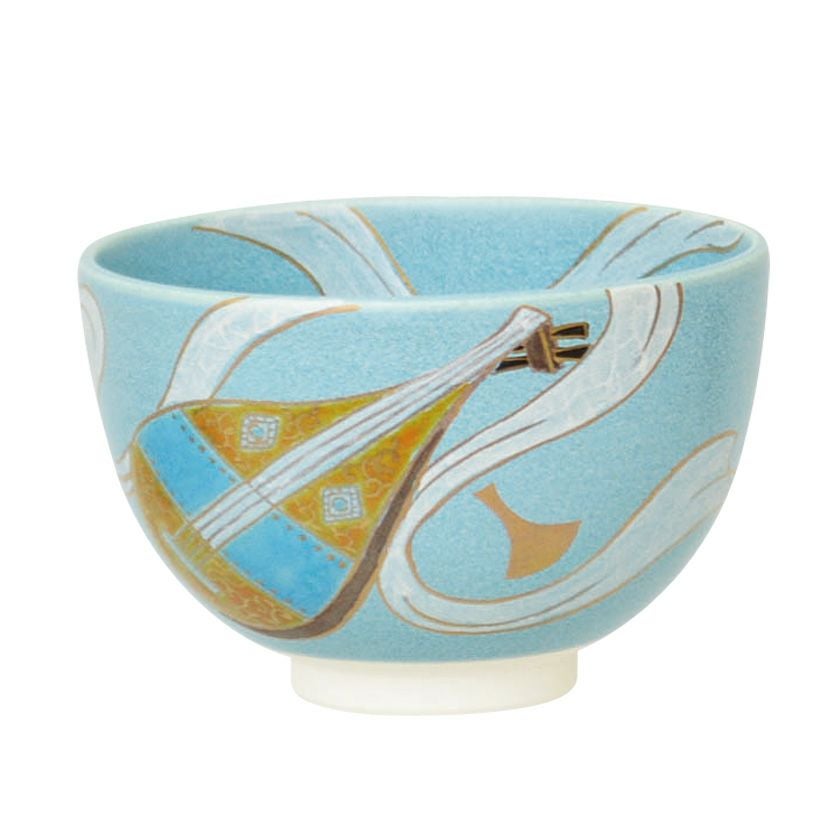 茶道具 抹茶茶碗（まっちゃちゃわん） 茶碗 トルコ青釉 琵琶 加藤 永山 干支 巳（み、蛇、へび） 抹茶茶碗は茶の湯文化である表千家・裏千家の茶道具や抹茶を専門に扱う千紀園（せんきえん）が通販で販売しています。茶会また初心者向けのお稽古用にご利用いただける抹茶碗です。贈り物・ギフトにも人気です。