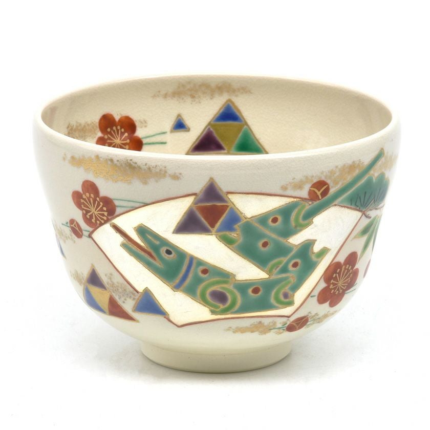 茶道具 抹茶茶碗（まっちゃちゃわん） 茶碗 扇面 竹の蛇 鱗紋 杣山 契月 干支 巳（み、蛇、へび） 抹茶茶碗は茶の湯文化である表千家・裏千家の茶道具や抹茶を専門に扱う千紀園（せんきえん）が通販で販売しています。茶会また初心者向けのお稽古用にご利用いただける抹茶碗です。贈り物・ギフトにも人気です。