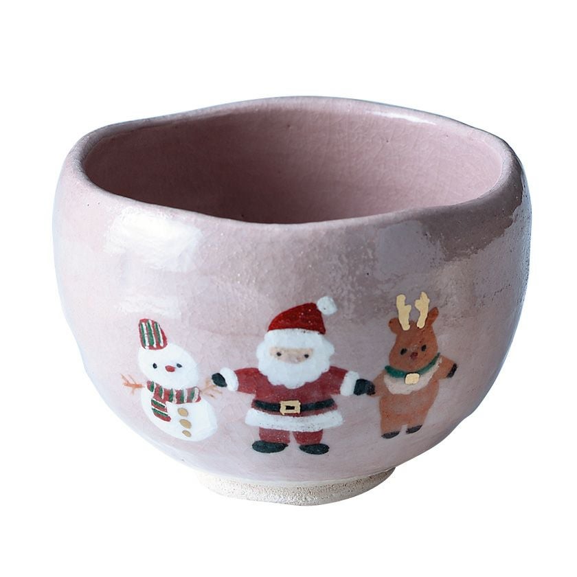 茶道具 抹茶茶碗（まっちゃちゃわん） 季節茶碗 みんなでクリスマス 吉村楽入 抹茶茶碗は茶の湯文化である表千家・裏千家の茶道具や抹茶を専門に扱う千紀園（せんきえん）が通販で販売しています。茶会また初心者向けのお稽古用にご利用いただける抹茶碗です。贈り物・ギフトにも人気です。