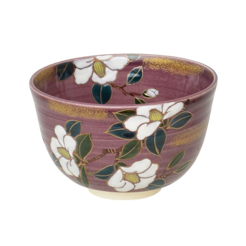 茶道具 抹茶茶碗（まっちゃちゃわん） 茶碗 紫釉 白椿 東山 深山 抹茶茶碗は茶の湯文化である表千家・裏千家の茶道具や抹茶を専門に扱う千紀園（せんきえん）が通販で販売しています。茶会また初心者向けのお稽古用にご利用いただける抹茶碗です。贈り物・ギフトにも人気です。