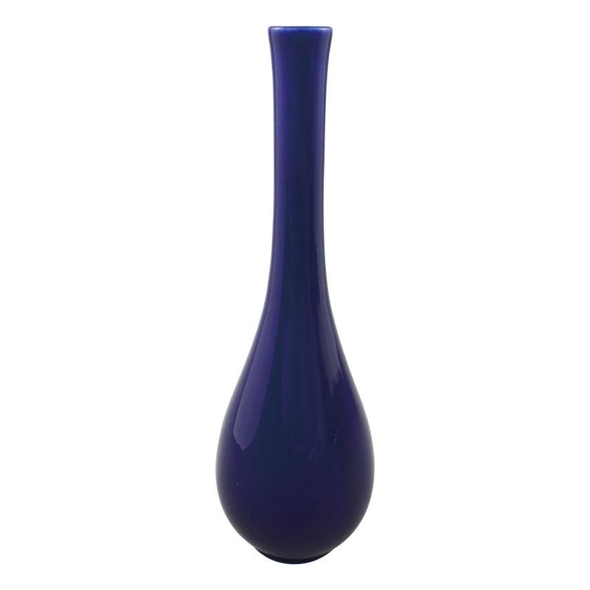 久世久宝 紫交趾 鶴首花入 共箱 花入 茶道具 【k3582】 茶道具 花入（はないれ） 花入 瑠璃釉 鶴首 | 千年の香り 千紀園