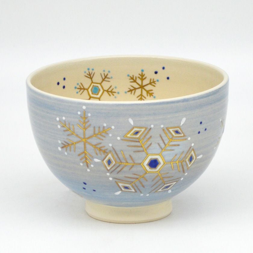 茶道具 抹茶茶碗（まっちゃちゃわん） 茶碗 雪華 見谷 福峰 クリスマス