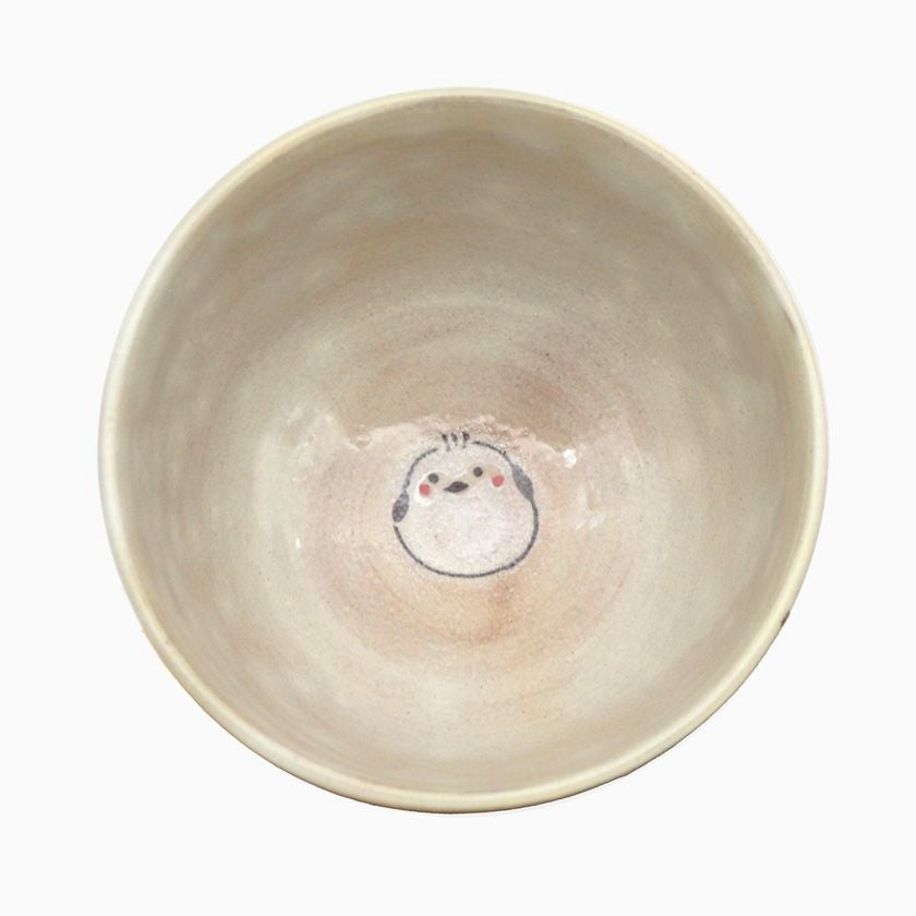 茶道具 抹茶茶碗（まっちゃちゃわん） 茶碗 粉引 シマエナガ 清和窯