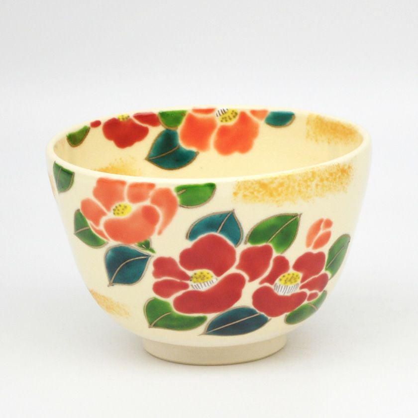 茶道具 抹茶茶碗（まっちゃちゃわん） 茶碗 仁清 椿 加藤 永真 | 千年
