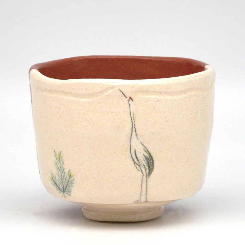 茶道具 筒茶碗（つつちゃわん） 筒茶碗 立鶴 吉村 楽入 抹茶茶碗は茶の湯文化である表千家・裏千家の茶道具や抹茶を専門に扱う千紀園（せんきえん）が通販で販売しています。茶会また初心者向けのお稽古用にご利用いただける抹茶碗です。贈り物・ギフトにも人気です。