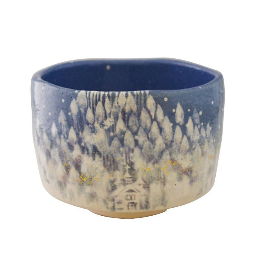 茶道具 楽茶碗（らくちゃわん） 白楽茶碗 聖夜 吉村 楽入 クリスマス Xmas Christmas 聖誕節 抹茶茶碗は茶の湯文化である表千家・裏千家の茶道具や抹茶を専門に扱う千紀園（せんきえん）が通販で販売しています。茶会また初心者向けのお稽古用にご利用いただける抹茶碗です。贈り物・ギフトにも人気です。