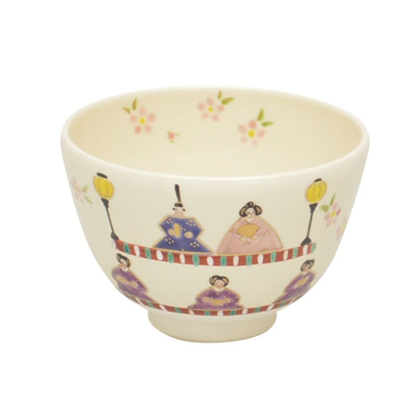 茶道具 抹茶茶碗（まっちゃちゃわん） 茶碗 色絵 雛飾り 加藤 起楽