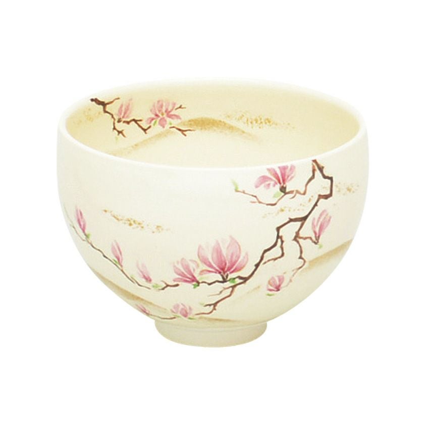 茶道具 抹茶茶碗（まっちゃちゃわん） 茶碗 色絵 木蓮 今岡 三四郎 抹茶茶碗は茶の湯文化である表千家・裏千家の茶道具や抹茶を専門に扱う千紀園（せんきえん）が通販で販売しています。茶会また初心者向けのお稽古用にご利用いただける抹茶碗です。贈り物・ギフトにも人気です。