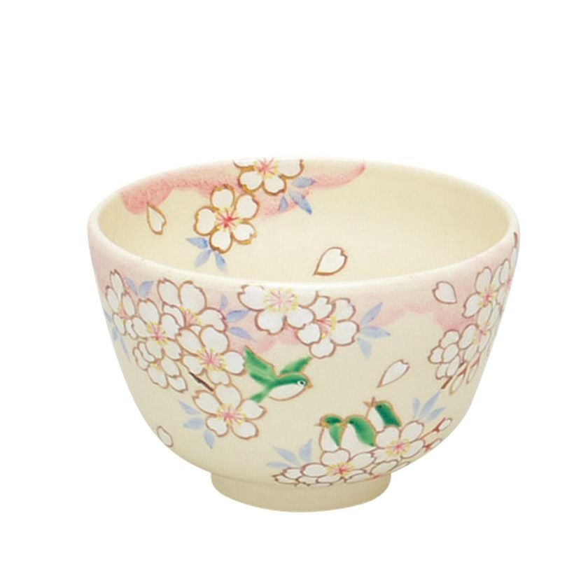 茶道具 抹茶茶碗（まっちゃちゃわん） 茶碗 仁清 桜に小鳥 小手鞠窯 抹茶茶碗は茶の湯文化である表千家・裏千家の茶道具や抹茶を専門に扱う千紀園（せんきえん）が通販で販売しています。茶会また初心者向けのお稽古用にご利用いただける抹茶碗です。贈り物・ギフトにも人気です。