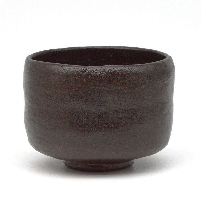 茶道具　佐々木松楽　黒楽茶碗 茶道具 抹茶茶碗 楽茶碗 上 箆目 佐々木松楽作 黒楽茶碗又は赤楽茶碗 2