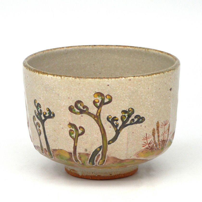 茶道具 抹茶茶碗（まっちゃちゃわん） 茶碗 灰釉 早蕨 中村 良二