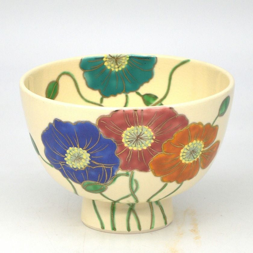 茶道具 抹茶茶碗（まっちゃちゃわん） 茶碗 仁清 雛芥子（ヒナゲシ