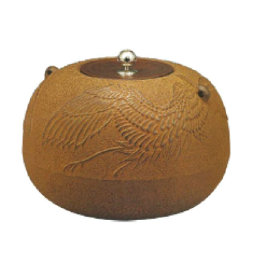 茶道具 炉釜 風炉釜 茶飯釜 No.122 替蓋・釜鐶なし(釜かん) 炉・風炉兼用 茶道具 風炉釜 風炉用釜 釣釜用 釣り釜用 立礼用 鶴首羽付 青海松 蓋