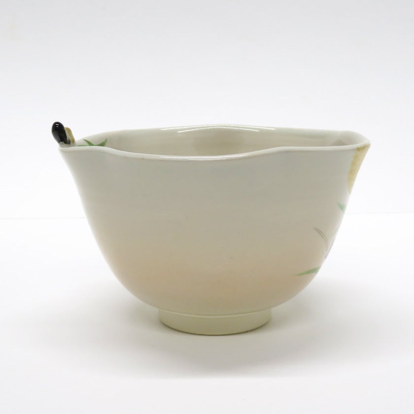 茶道具 抹茶茶碗（まっちゃちゃわん） 京焼 色絵茶碗 月に秋草 竹中 洸