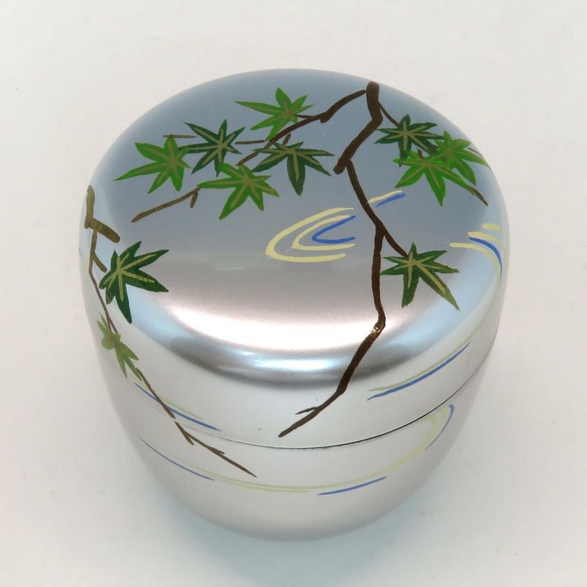 茶道具 薄茶器（うすちゃき） 銀地中棗 青楓流水蒔絵 東雲 | 千年の