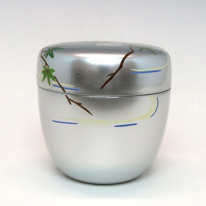 茶道具 薄茶器（うすちゃき） 銀地中棗 青楓流水蒔絵 東雲 | 千年の