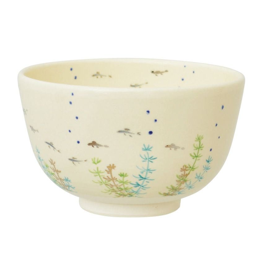 茶道具 抹茶茶碗（まっちゃちゃわん） 茶碗 色絵 水草にめだか 加藤 起楽 抹茶茶碗は茶の湯文化である表千家・裏千家の茶道具や抹茶を専門に扱う千紀園（せんきえん）が通販で販売しています。茶会また初心者向けのお稽古用にご利用いただける抹茶碗です。贈り物・ギフトにも人気です。