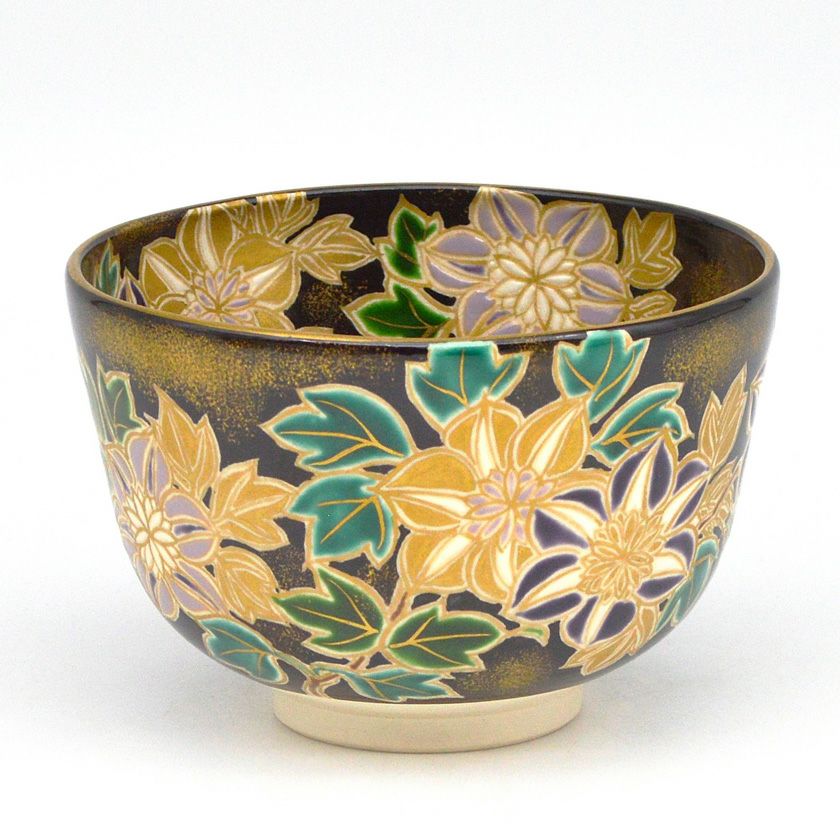 茶道具 抹茶茶碗（まっちゃちゃわん） 茶碗 黒仁清 鉄線 加藤 如水 抹茶茶碗は茶の湯文化である表千家・裏千家の茶道具や抹茶を専門に扱う千紀園（せんきえん）が通販で販売しています。茶会また初心者向けのお稽古用にご利用いただける抹茶碗です。贈り物・ギフトにも人気です。