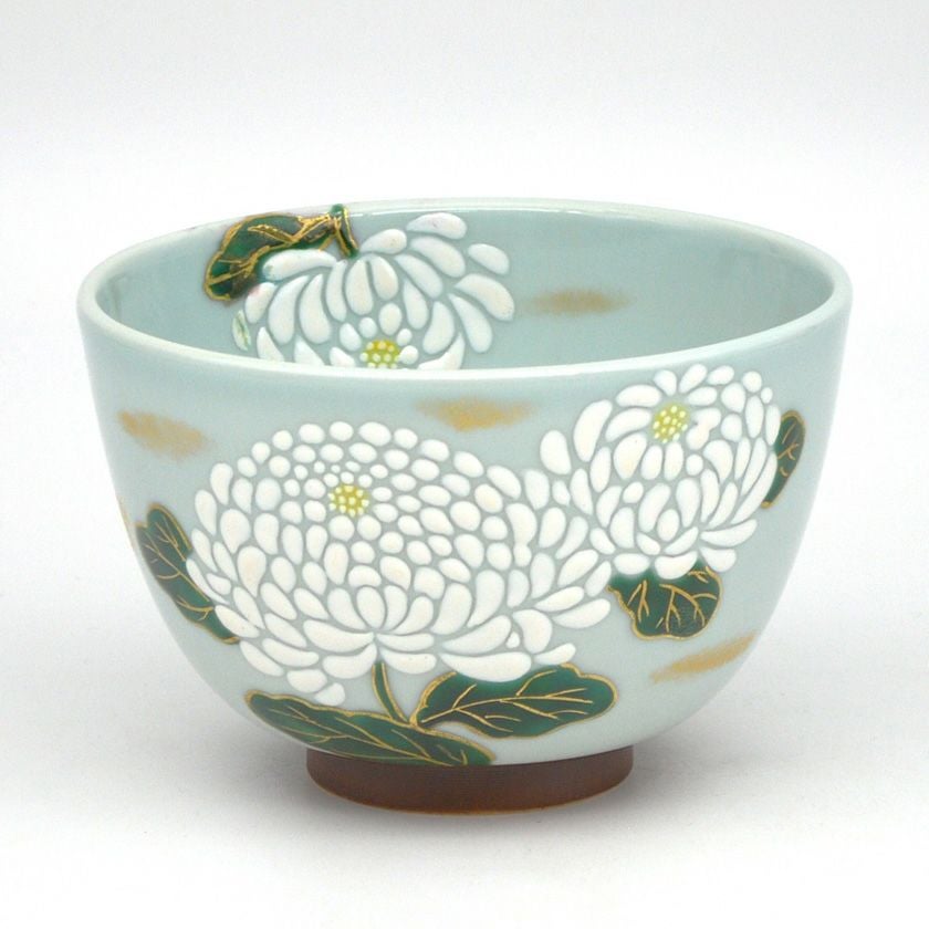 茶道具 抹茶茶碗（まっちゃちゃわん） 茶碗 青磁釉 白菊 今岡 都