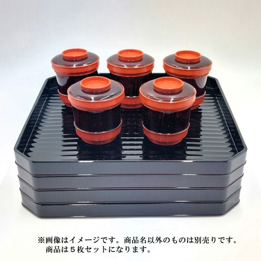 茶道具 懐石道具（かいせきどうぐ） カンナ目膳 木製 溜塗 利休好写 五