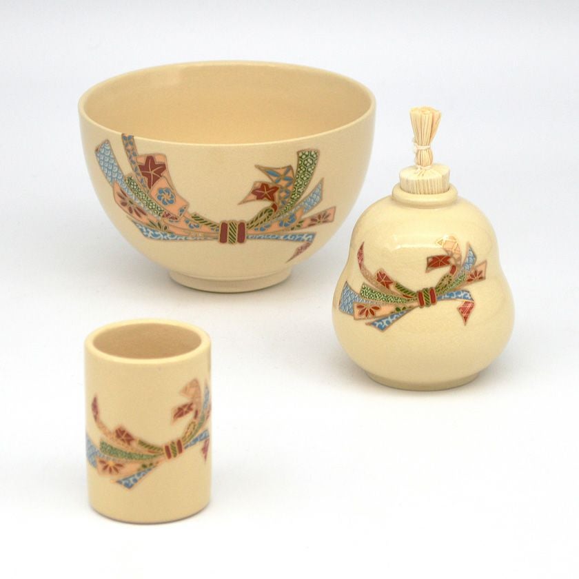 三点セット（茶碗・振出・茶巾筒） | 千年の香り 千紀園