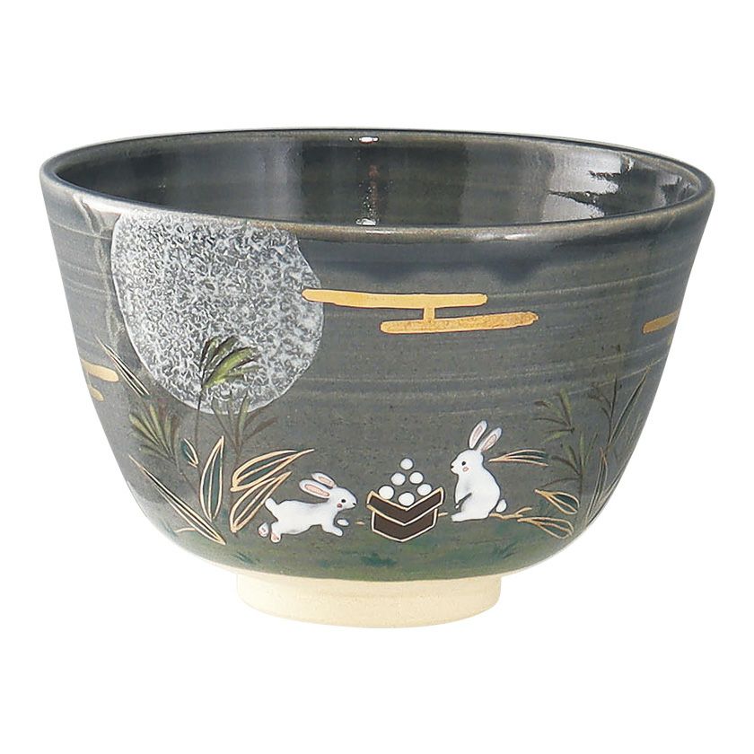 茶道具 抹茶茶碗（まっちゃちゃわん） 茶碗 紺釉 お月見 東山 深山