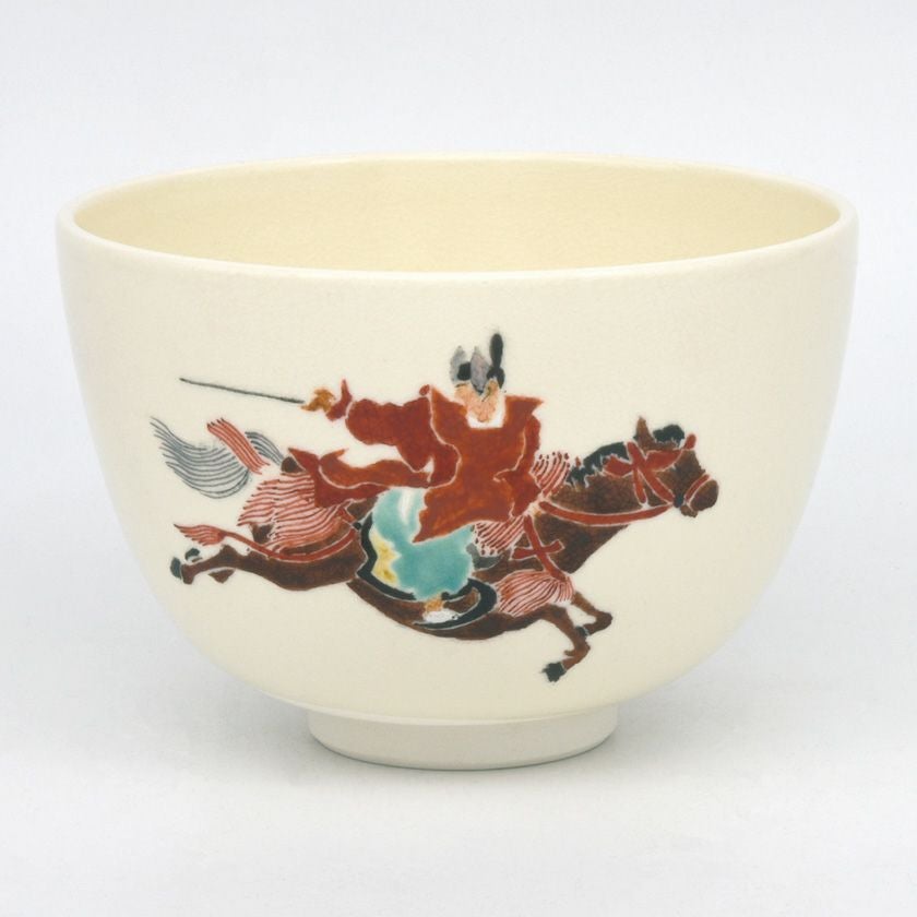 京焼　干支絵馬亥　抹茶茶碗　【新品未使用】 ◇干支茶碗〚馬の絵〛◇ 2026年の干支「午」をモチーフにした 抹茶碗