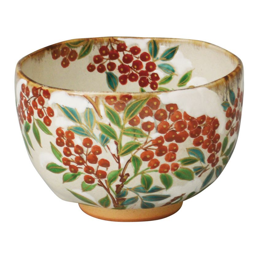 茶道具 抹茶茶碗（まっちゃちゃわん） 茶碗 乾山 雪南天 森下 秋彩 抹茶茶碗は茶の湯文化である表千家・裏千家の茶道具や抹茶を専門に扱う千紀園（せんきえん）が通販で販売しています。茶会また初心者向けのお稽古用にご利用いただける抹茶碗です。贈り物・ギフトにも人気です。