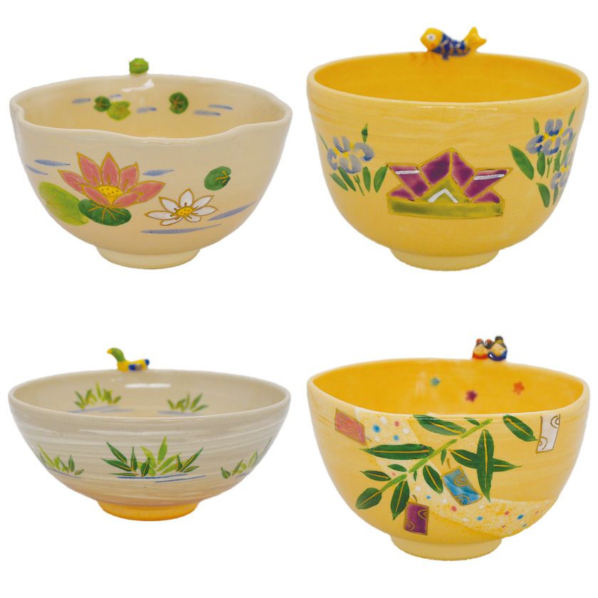 茶道具 抹茶茶碗（まっちゃちゃわん） 京焼 12ヶ月茶碗 竹中 洸祥　1月～12月から柄をお選びください。 抹茶茶碗は茶の湯文化である表千家・裏千家の茶道具や抹茶を専門に扱う千紀園（せんきえん）が通販で販売しています。茶会また初心者向けのお稽古用にご利用いただける抹茶碗です。贈り物・ギフトにも人気です。