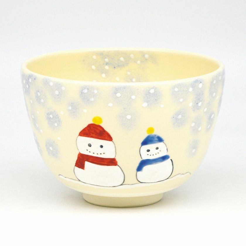 茶道具 抹茶茶碗（まっちゃちゃわん） 茶碗 雪ダルマ 加藤 永真 クリスマス Xmas Christmas 聖誕節 抹茶茶碗は茶の湯文化である表千家・裏千家の茶道具や抹茶を専門に扱う千紀園（せんきえん）が通販で販売しています。茶会また初心者向けのお稽古用にご利用いただける抹茶碗です。贈り物・ギフトにも人気です。