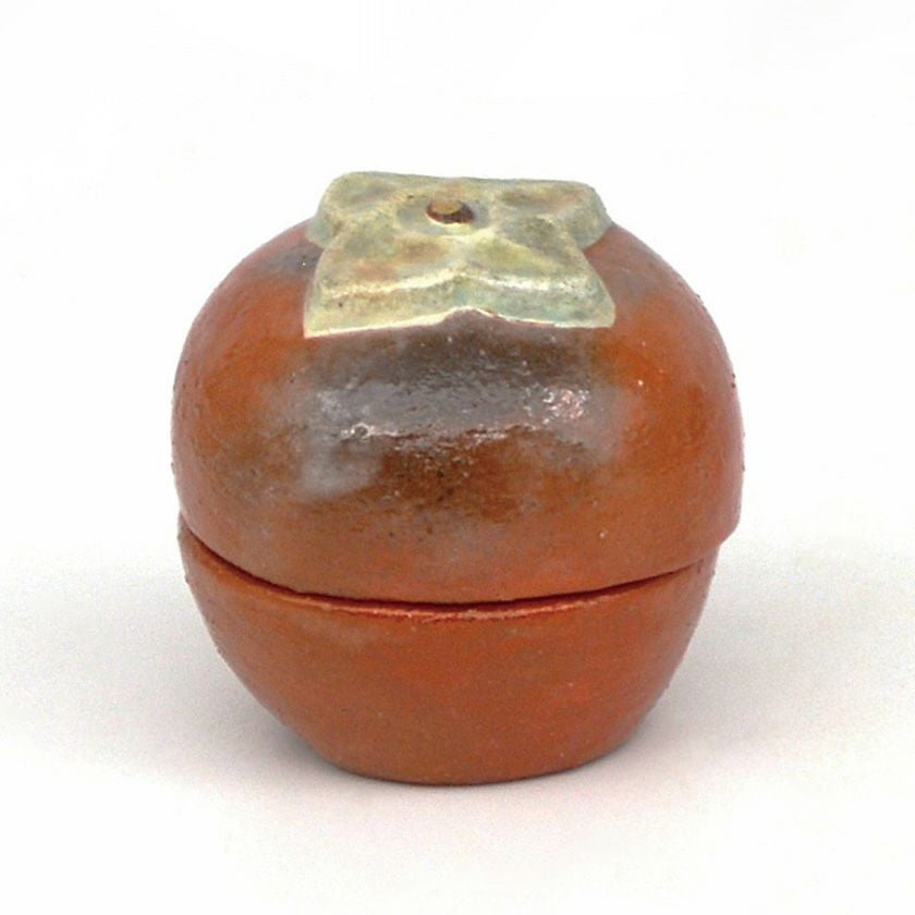 茶道具 香合（こうごう） 香合 柿 楽入窯