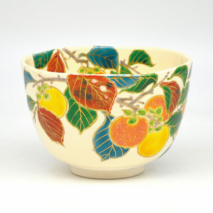 c613 抹茶碗 仁清 茶道具 合わせ箱 茶器/茶道具 抹茶茶碗】 仁清写し 紫君子蘭（アガパンサス） 水出宋絢