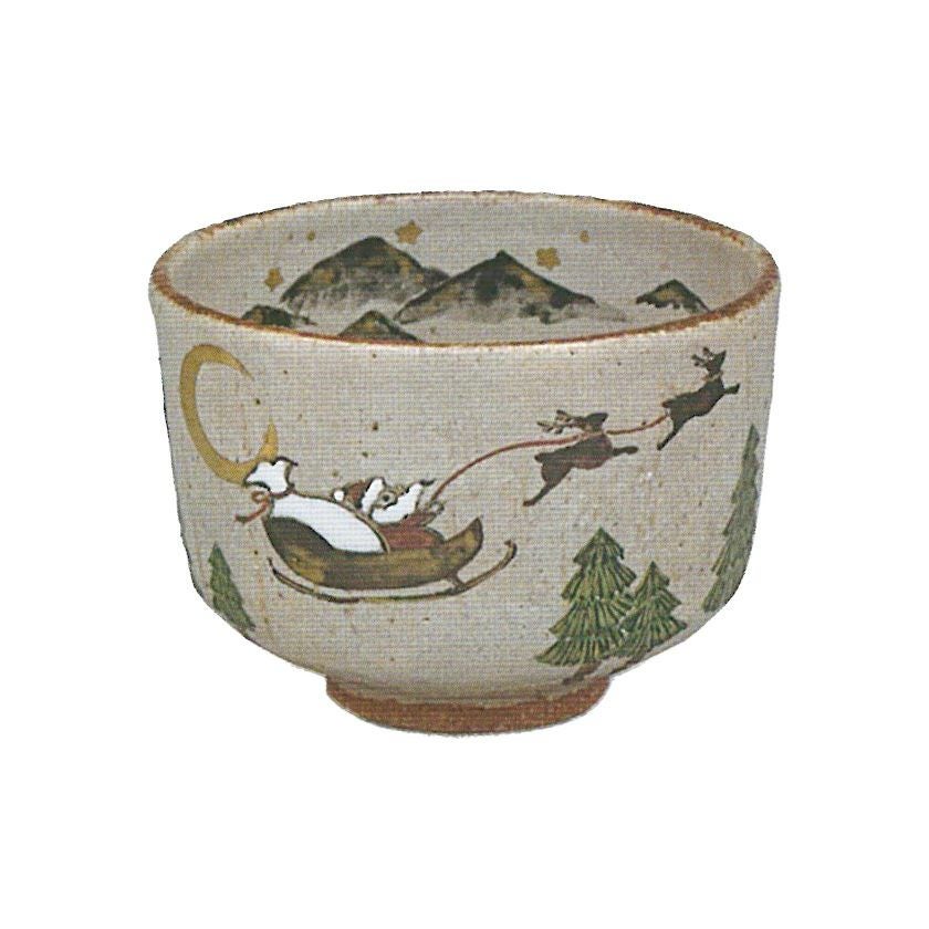 茶道具 抹茶茶碗（まっちゃちゃわん） 灰釉 クリスマス 茶碗 中村 良二 クリスマス Xmas Christmas 聖誕節 抹茶茶碗は茶の湯文化である表千家・裏千家の茶道具や抹茶を専門に扱う千紀園（せんきえん）が通販で販売しています。茶会また初心者向けのお稽古用にご利用いただける抹茶碗です。贈り物・ギフトにも人気です。