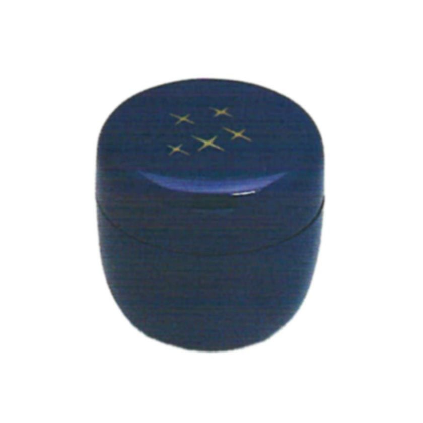 茶道具 薄茶器（うすちゃき） 青 星 棗（樹脂製） 中蓋付