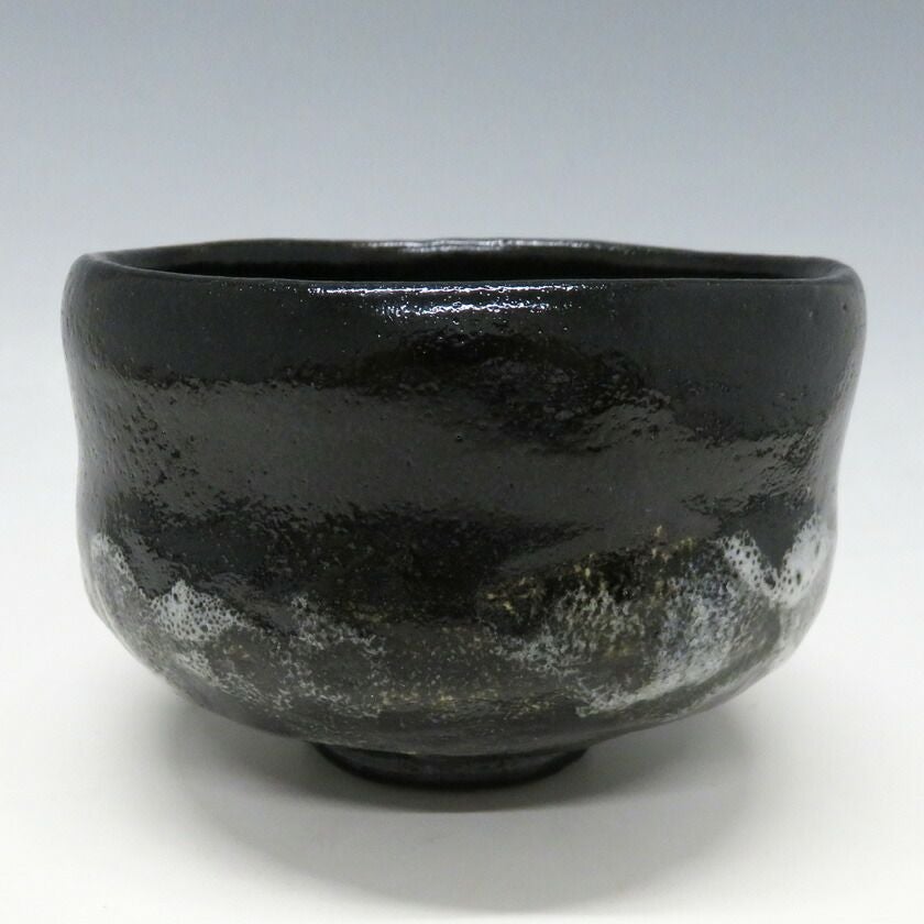 茶道具 楽茶碗（らくちゃわん） 道入「荒磯」写 黒楽茶碗 楽入窯