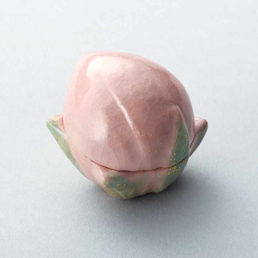 香合　桃　茶道具 茶道具 香合（こうごう） 香合 桃 今岡 三四郎 | 千年の香り 千紀園