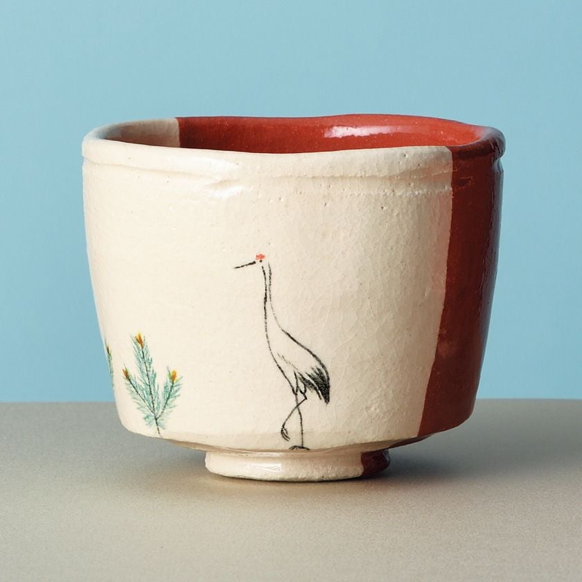 茶道具 筒茶碗（つつちゃわん） 季節茶碗 鶴松 吉村 楽入 抹茶茶碗は茶の湯文化である表千家・裏千家の茶道具や抹茶を専門に扱う千紀園（せんきえん）が通販で販売しています。茶会また初心者向けのお稽古用にご利用いただける抹茶碗です。贈り物・ギフトにも人気です。