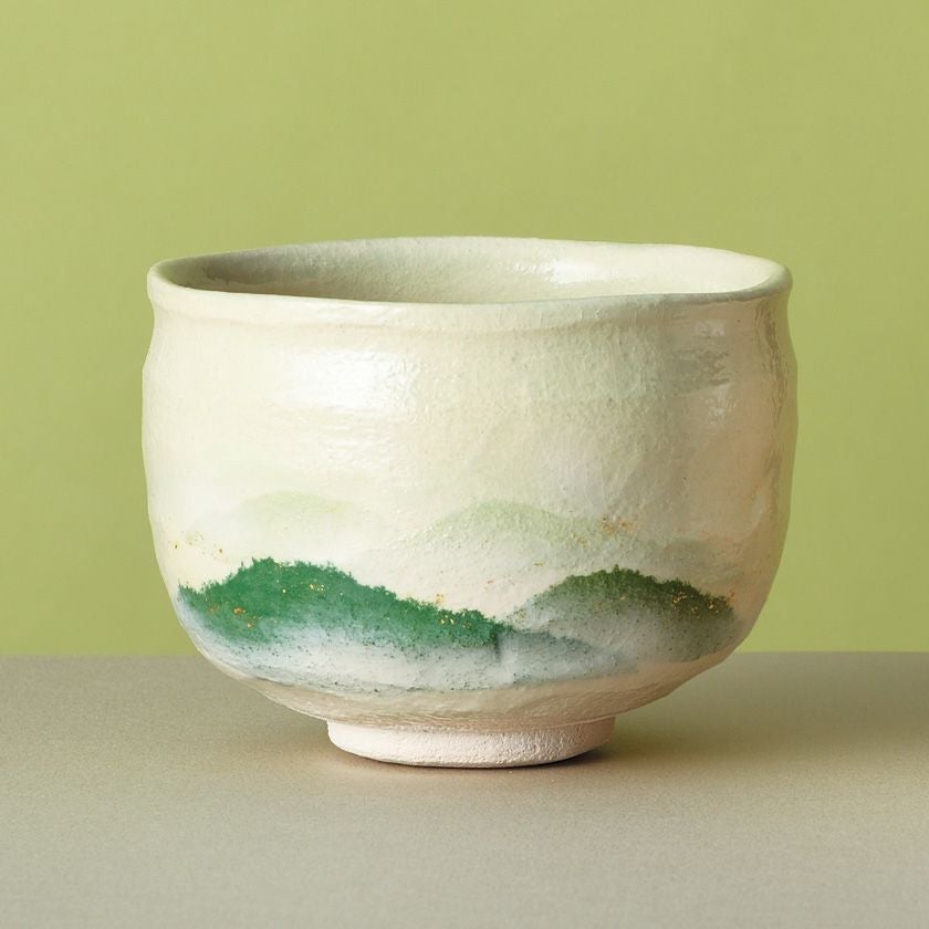 抹茶茶碗 茶道具 抹茶茶碗（まっちゃちゃわん） 季節茶碗 新緑山並 吉村 楽入